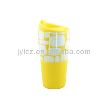 eco-friendly double wall ceramic cup